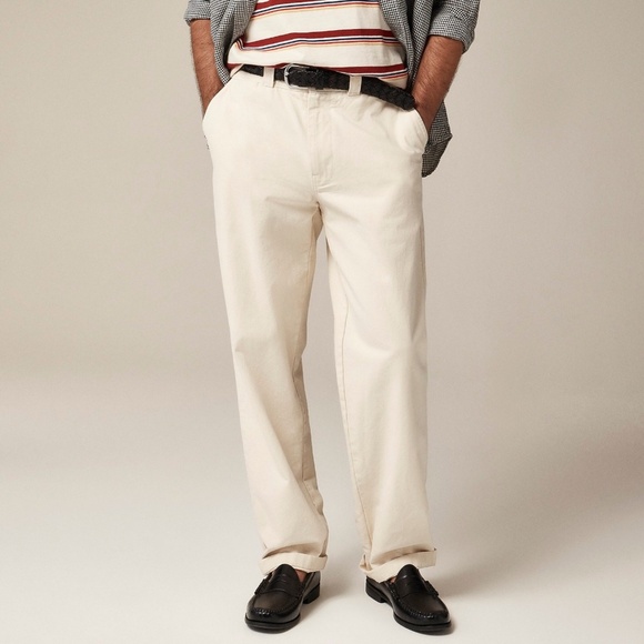New JCREW Size 36 / 30 Classic Trouser Pants in Canvas Natural Seeded $120 BW595 - Picture 1 of 7
